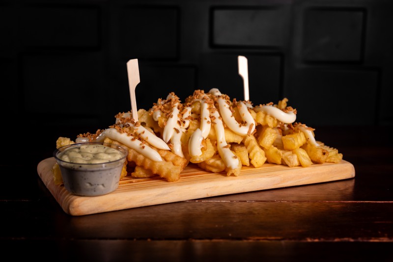 Foto do Batata Crinkle com Requeijão e Alho Frito