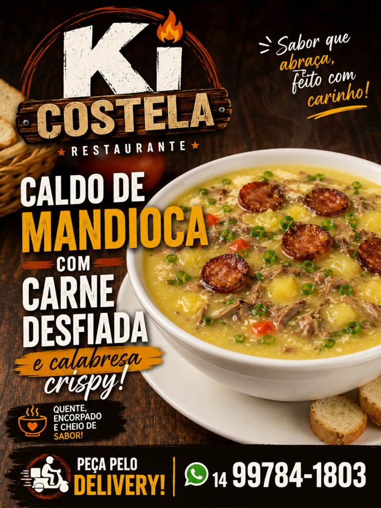 Foto do CALDO DE MANDIOCA COM CARNE DESFIADA